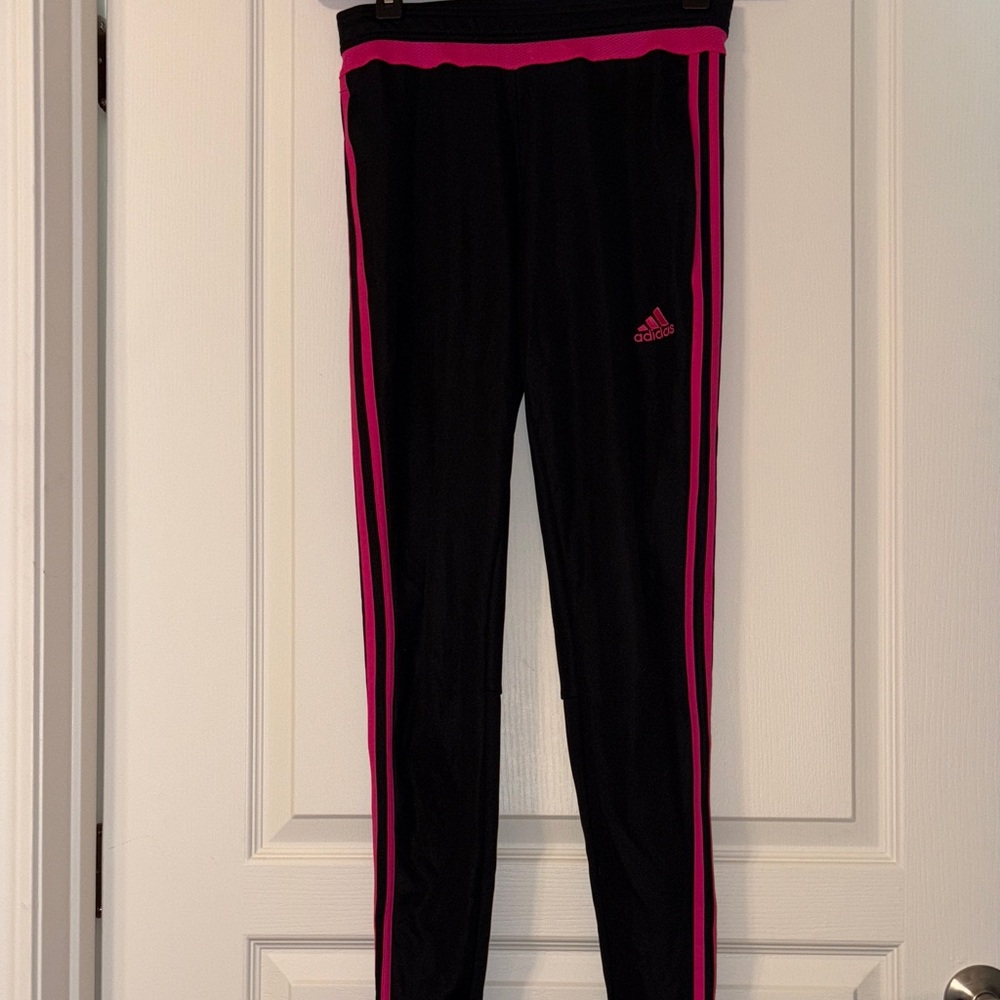 Adidas Pink and Black Track Pants